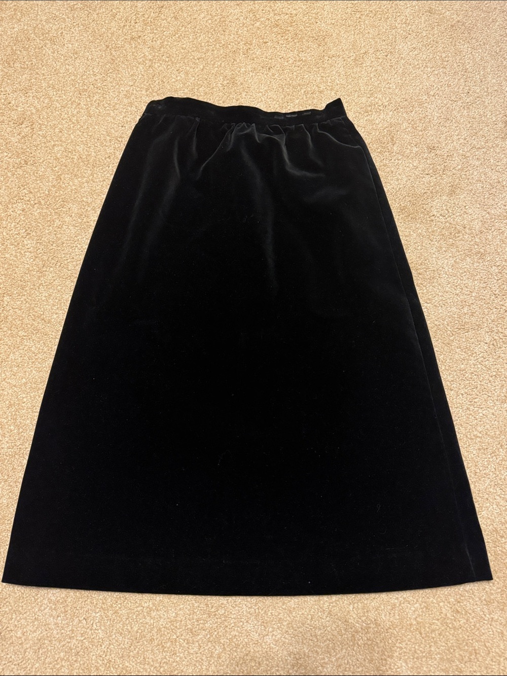 Saks Fifth Avenue Black Velvet Skirt